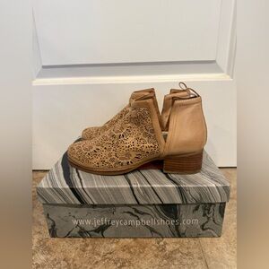 Jeffrey Campbell Brown Cutout Ankle Booties